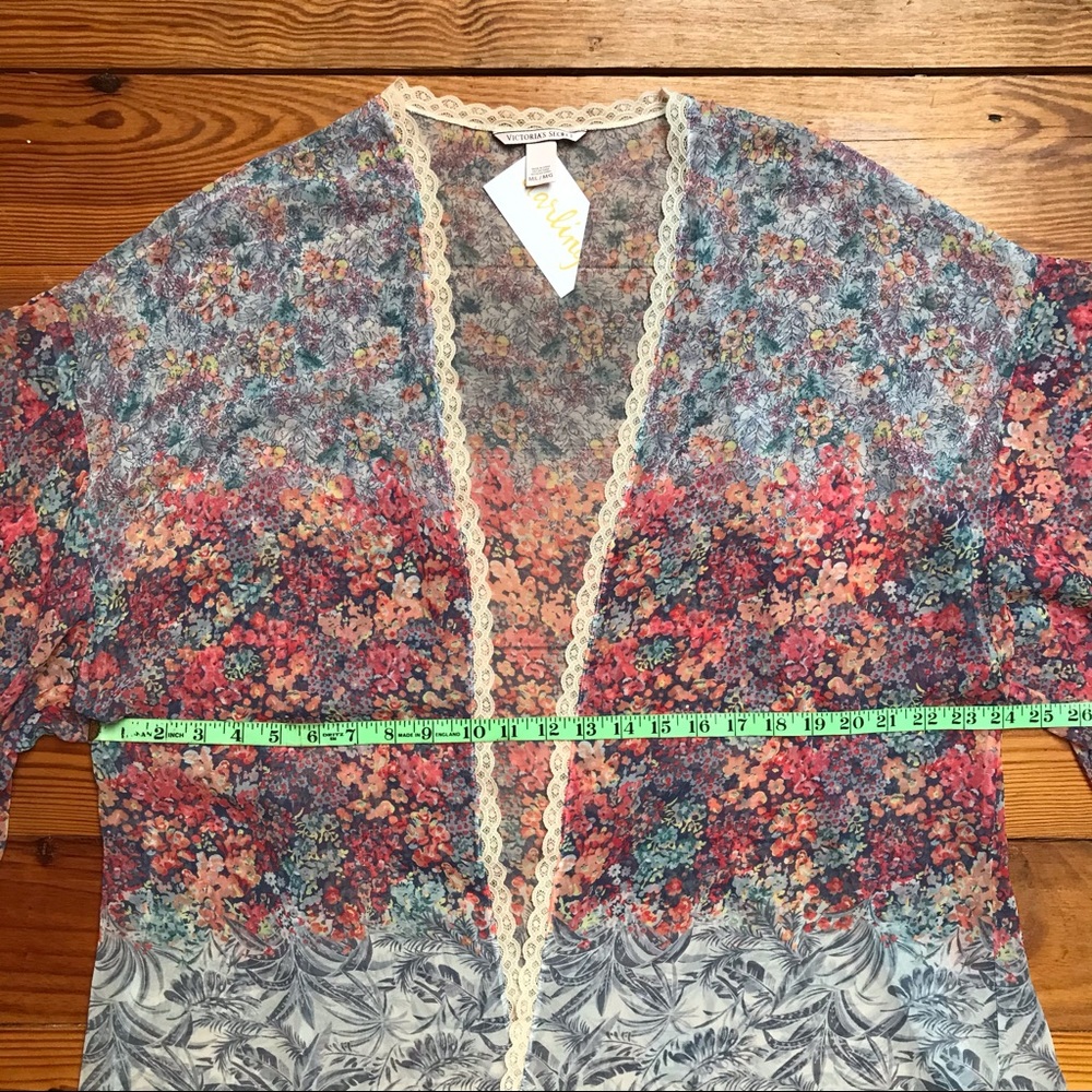 Victoria’s Secret Pastel Blush Floral Duster Robe, EUC, M/L - Picture 8 of 13